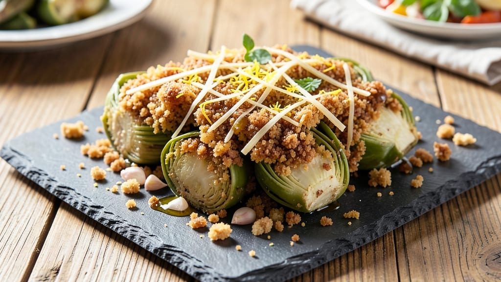 Artichoke Bread Crumbs Recipe: Crispy Top, Foil-Sealed Juicy Hearts
