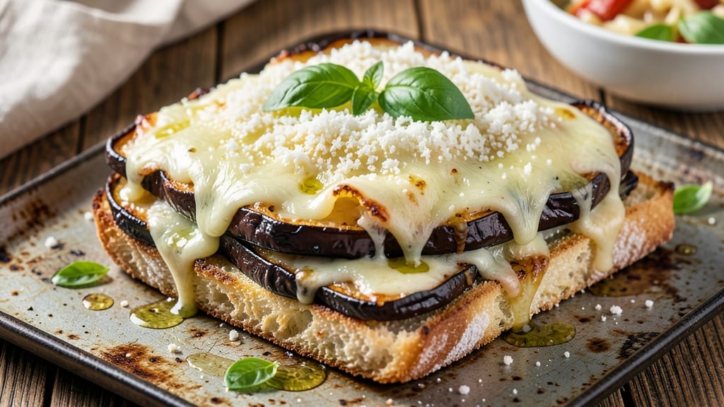 Aubergine, Kitchen Cheese Bread Recipe: Crispy-Topped Cheesy Bites with Foil-Sealed Juiciness