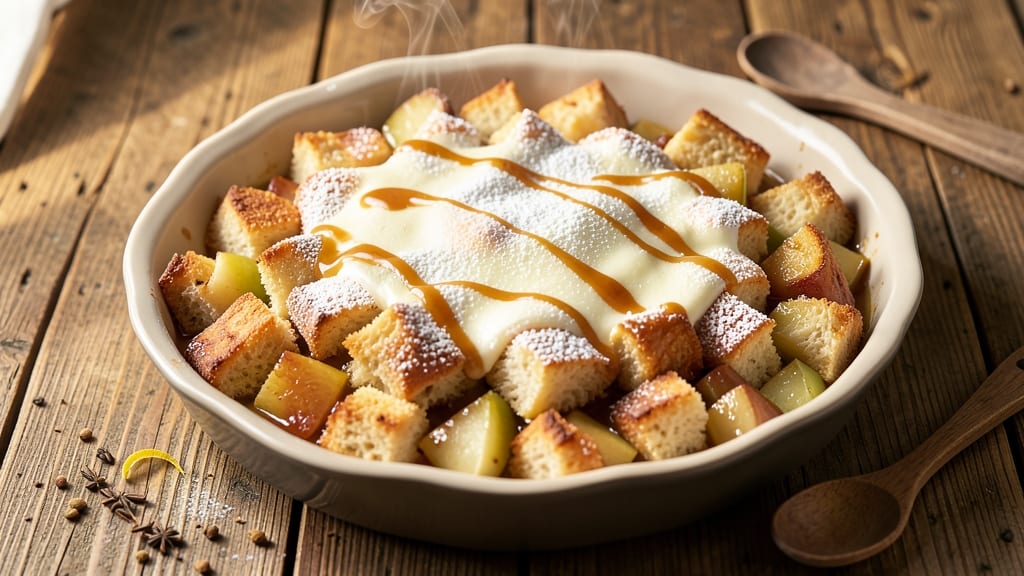 Martha Stewart's Apple Bread Pudding Recipe: Warm Spice-Infused Layers With Caramelized Apples