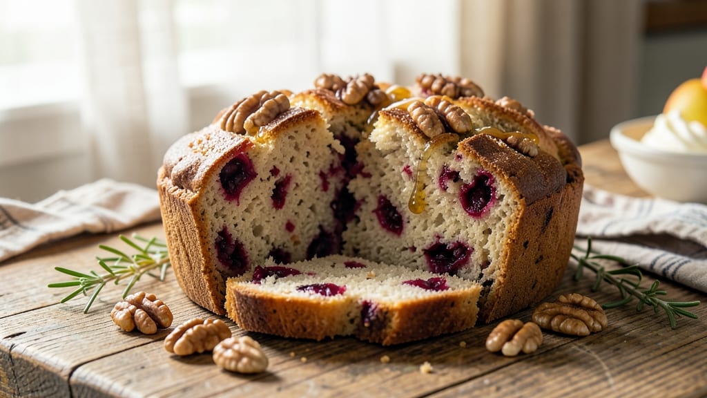 Artisan Cranberry Walnut Bread Recipe: Sweet-Tart Swirls and Nutty Crunch in Every Slice