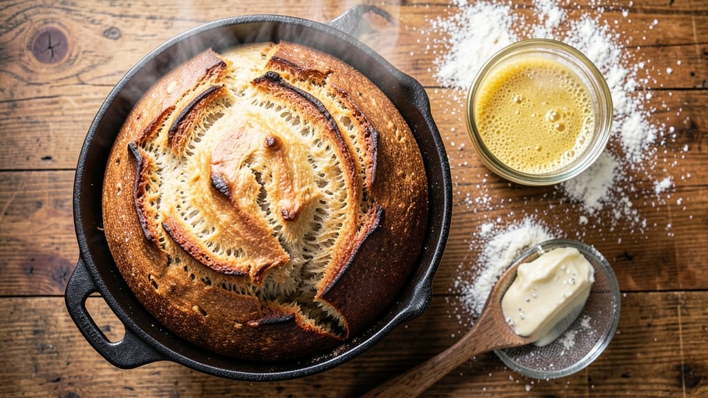 7-Quart Dutch Oven Bread Recipe: Crusty Gold Crunch and Rustic Chew