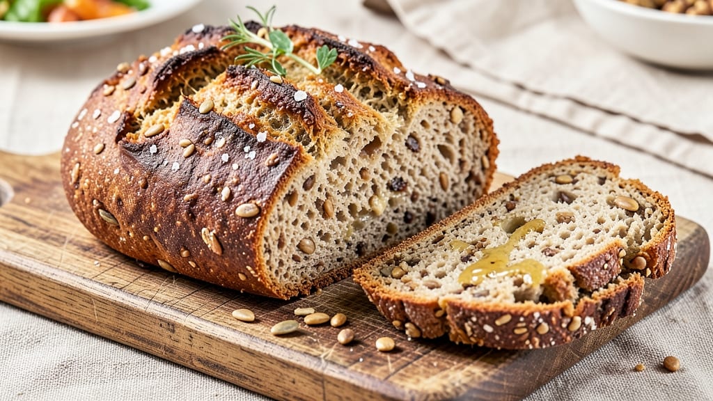 9-Grain Flour Bread Recipe: Nutty Crunch and Hearty Texture in Every Slice