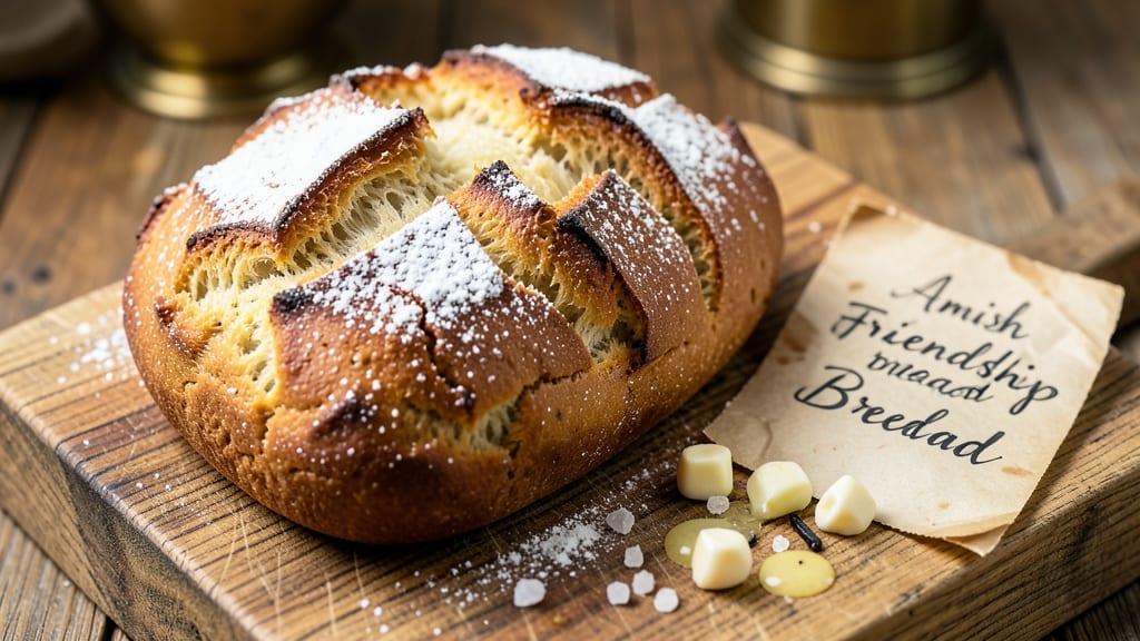 Amish Friendship Bread Recipe Card: Homestyle Warmth With Buttery Swirls