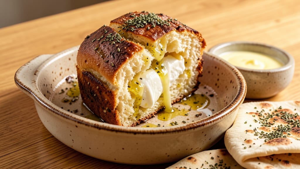 Arabic Cheese Bread Recipe: Za’atar Crust With Foil-Sealed Gooey Cheese