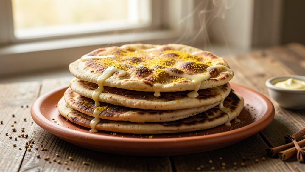 American Indian Flat Bread Recipe: Soft and Flexible Like Naan, Spiced with Cumin and Turmeric