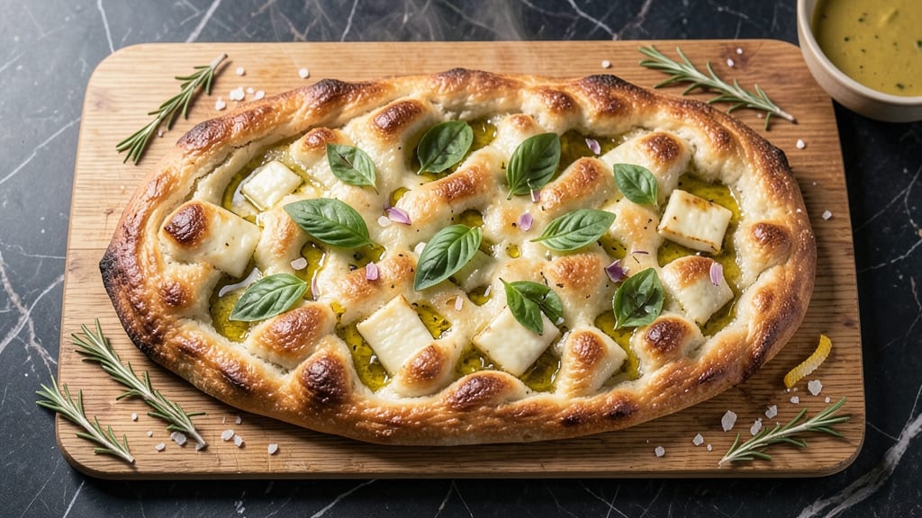 Asiago Cheese Focaccia Bread Recipe: Golden Crust With Melty Cheese Pockets