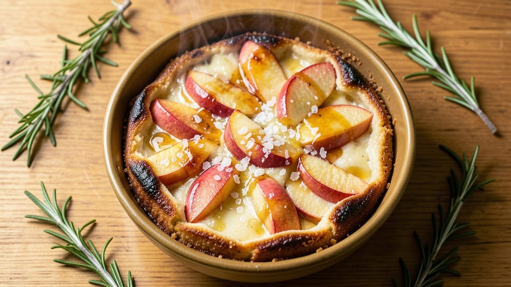 Apple Tuscan Bread Pudding Recipe: Caramelized Apples and Crispy Za'atar Crust
