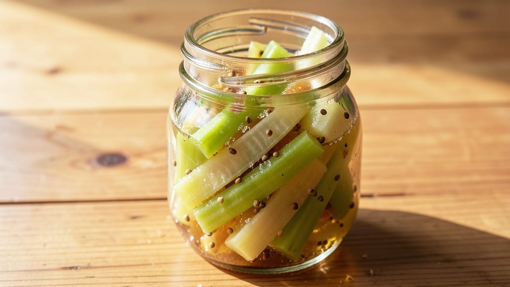 Alton Brown's Bread and Butter Pickle Recipe: Crunchy Celery and Sweet Vinegar Harmony