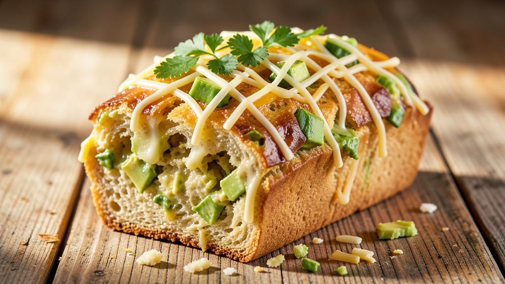 Avocado Cheese Egg Bread Recipe: Savory Breakfast Loaf With Crunchy Top
