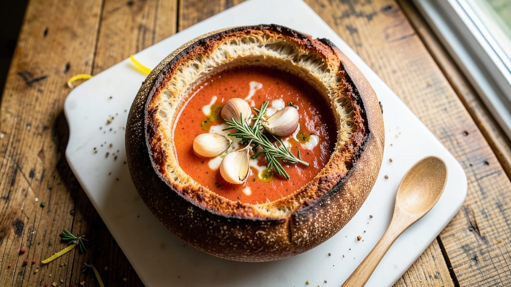 Artisan Bread Bowl Recipe: Hollowed Loaf for Hearty Soup Servings