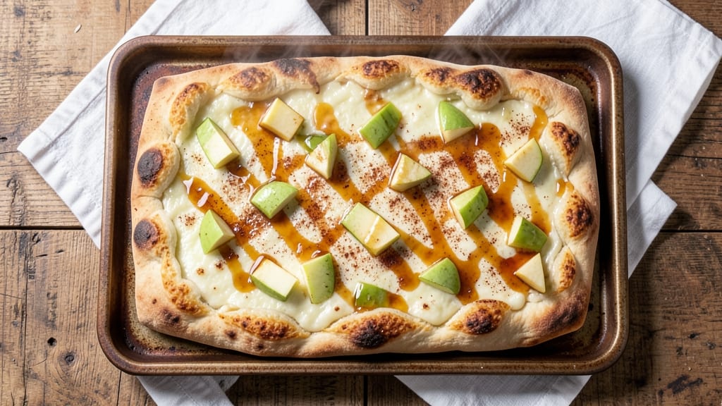 Apple Brie Flatbread Recipe: Caramelized Honey and Gooey Cheese Fusion