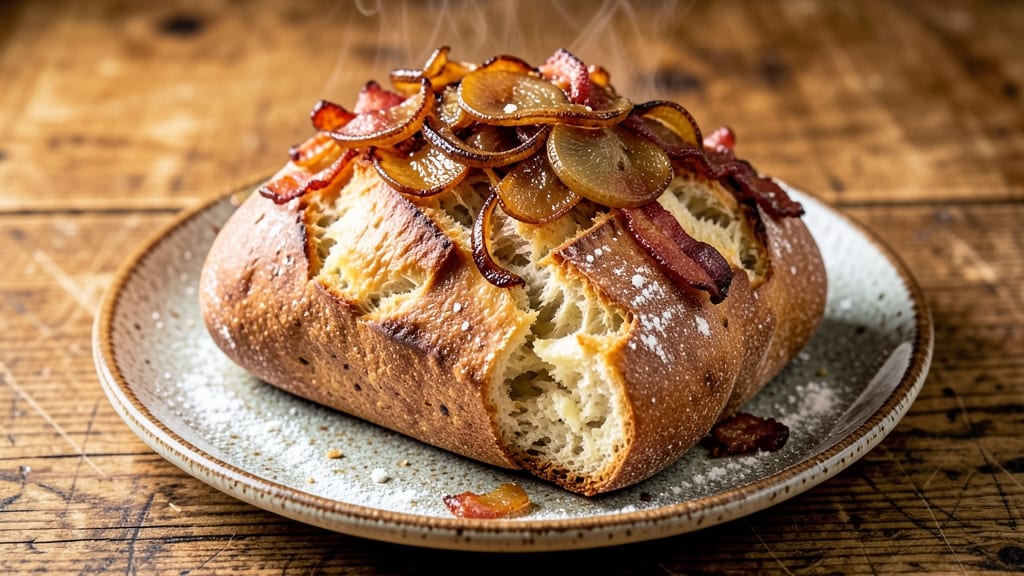 Bacon and Onion Bread Recipe: Crispy Crust with Savory Sweetness Locked In